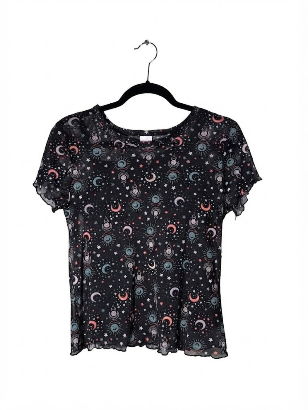 Wonder Nation Celestial Mesh Moon & Star Top Tee / XXL (18 - Kids/Tween)